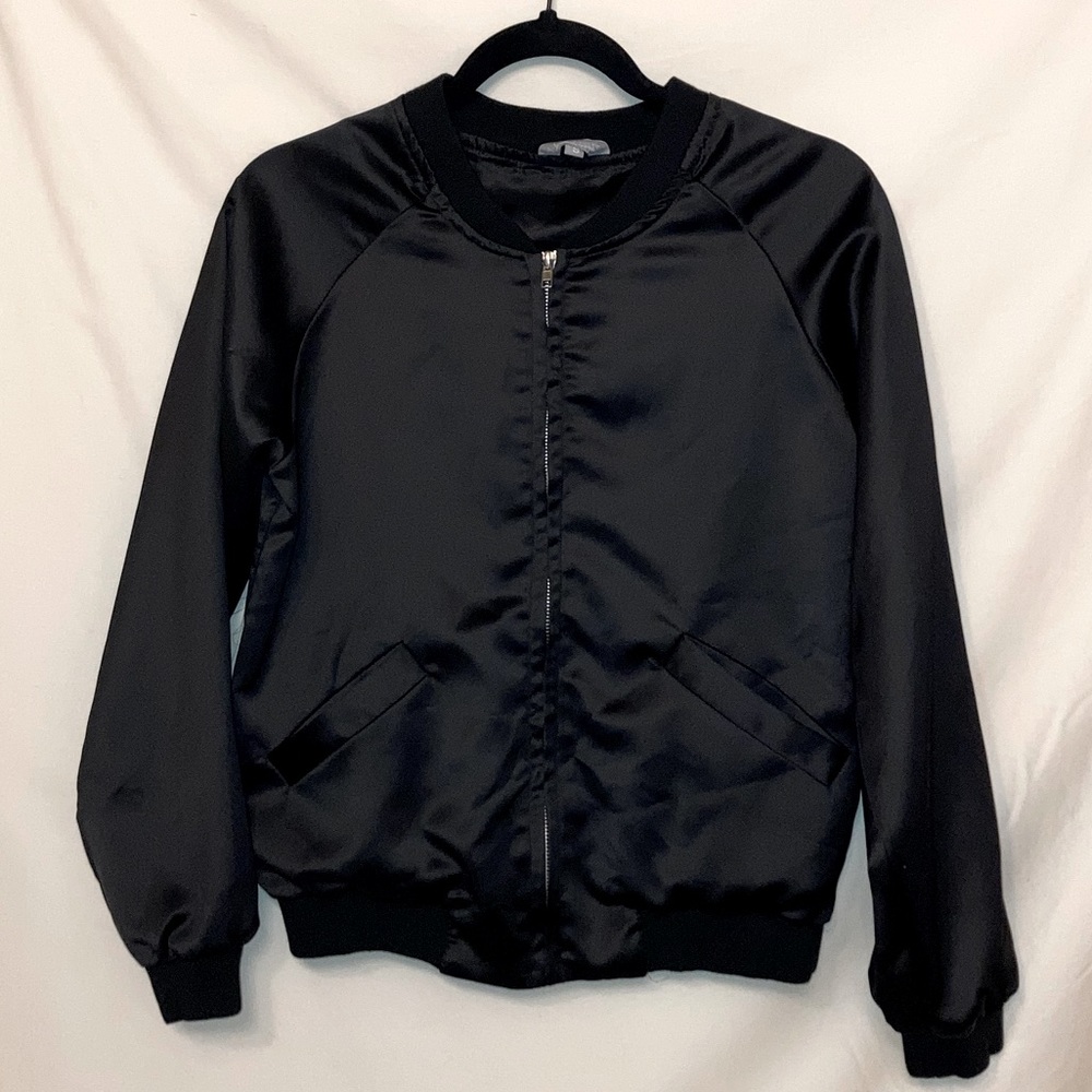 Satiny Bomber Jacket